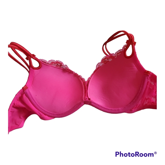 VICTORIA'S SECRET Hot Pink Push Up Bra - Size 32A - Picture 4 of 4